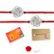 2CT Rose Charm Rakhi, Rakhri, Rakhi for Brother, Rakhi for Bhai, Rose Charm Rakhi, Rose Rakhi, Rakhi Usa, Rakshabandhan